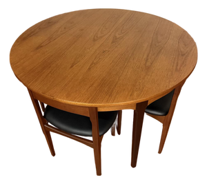 Mid-Century Space Saving Dining Table & 6 Chairs
