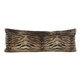 Animalia 48" Velour Velvet Lumbar Pillow For Sale