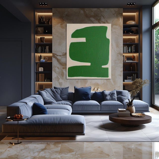 Bodasca, Green Abstract Vegetables, 2025, Acrylic on Canvas For Sale - Image 9 of 10