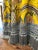 Yellow Custom Table in Pierre Frey Du Roi and Samuel & Sons Tassel Fringe For Sale - Image 8 of 9
