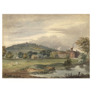 Alexander Monro, River Landscape with Mill, 1830s, Watercolour For Sale