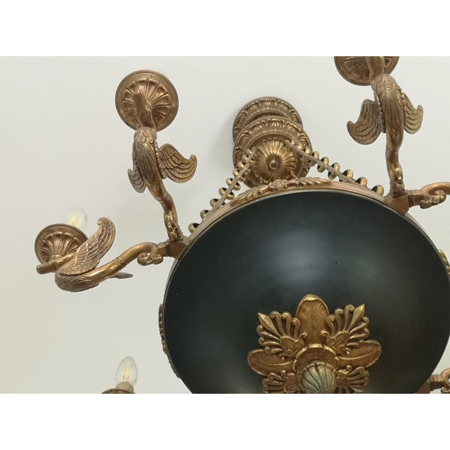 Empire Style Bronze Chandelier, France For Sale - Image 14 of 17