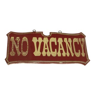 Vintage Weathered Vacancy/No Vacancy Wooden Sign For Sale