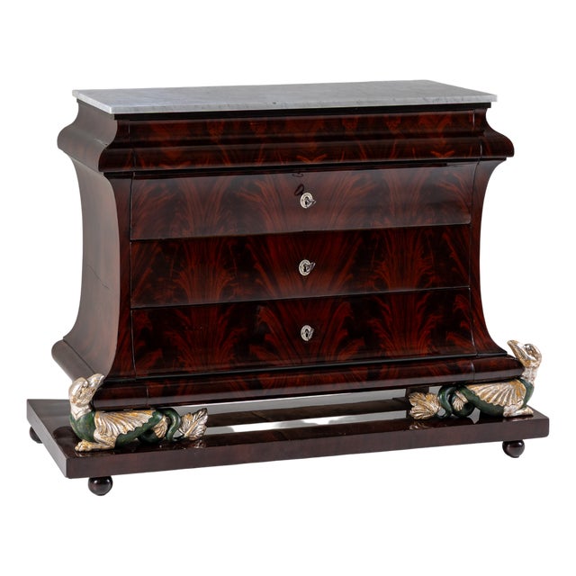 Empire Chest of Drawers in Mahogany, 1800s For Sale