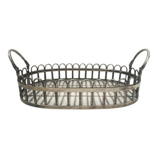 Vintage Godinger Silver Scalloped Edge Tray For Sale