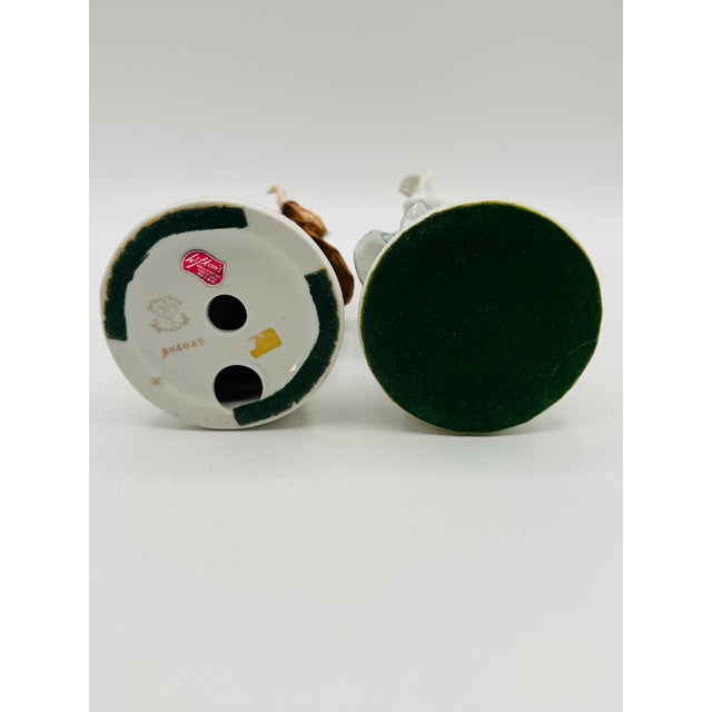 Vintage Lefton Porcelain Figurines Boy and Girl With Doves and Holding Bird Cages #Kw4045 For Sale - Image 13 of 14