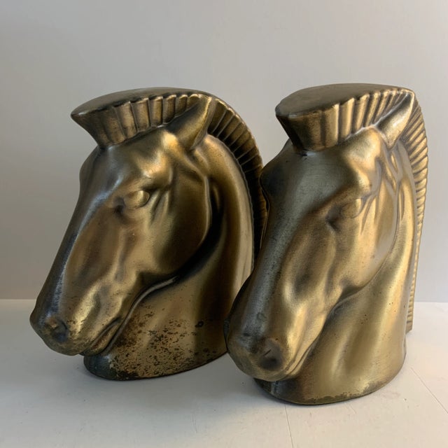Art Deco Trojan Horse Bookends - Set of 2 For Sale - Image 4 of 8