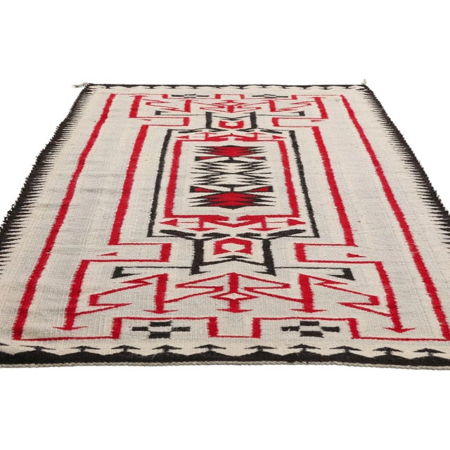 Mid-Century Modern Antique Crystal Southwestern-Style Rug, 03'08 X 06'03 For Sale - Image 3 of 10