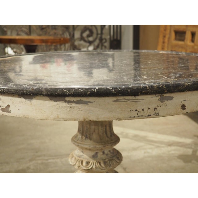 Early 19th Century Painted French Gueridon Center Table With Saint-Anne Marble For Sale - Image 17 of 18