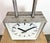 Gray Industrial Square Double Sided Factory Ceiling Clock from Pragotron, 1970s For Sale - Image 8 of 18
