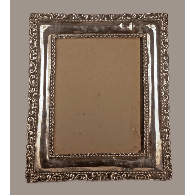 1900 - 1909 Circa 1900 Neoclassical Wooden Frame With Repoussé Silvered Metal Front Plate For Sale - Image 5 of 11