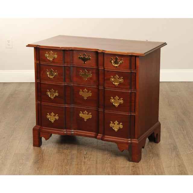 Chippendale Style Custom Crafted Mahogany Blockfront Chest For Sale - Image 10 of 13