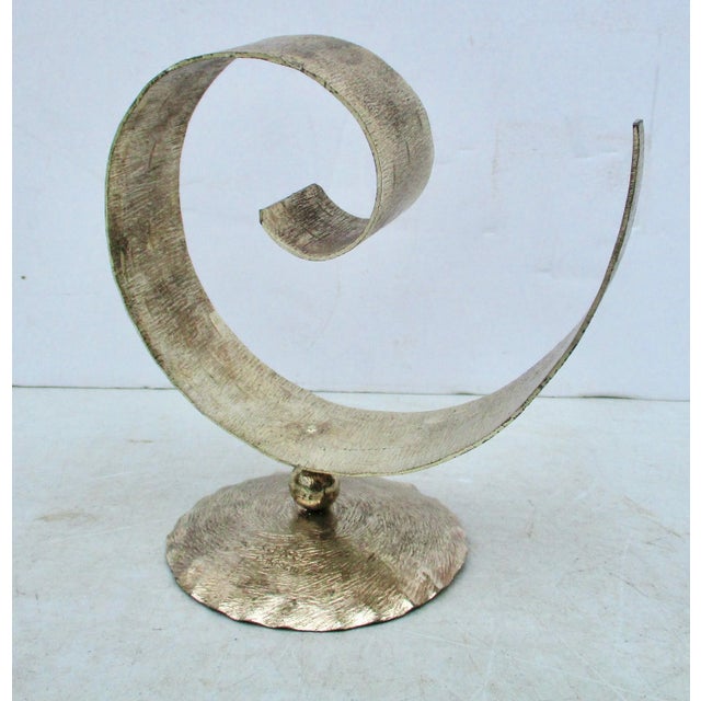 Metal 2000 Taneez Silver Plated Brass Sculpture For Sale - Image 7 of 7