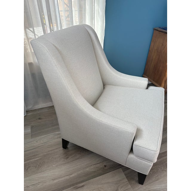 Ethan Allen Ethan Allen Emerson Chair in Hailey Ivory For Sale - Image 4 of 6