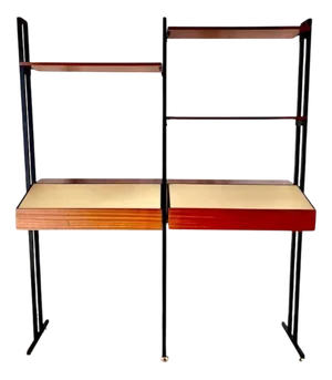 Modular Bookcase with Folding Drawers, 1960s