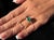 Certified Natural 1.13CTS VS G Diamond Emerald Platinum 18K Gold Three Stone Ring, size 6.75 For Sale - Image 10 of 10