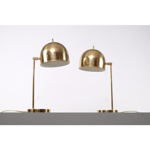 B-075 Brass Table Lamps from Bergboms, 1960s, Set of 2 For Sale - Image 9 of 11