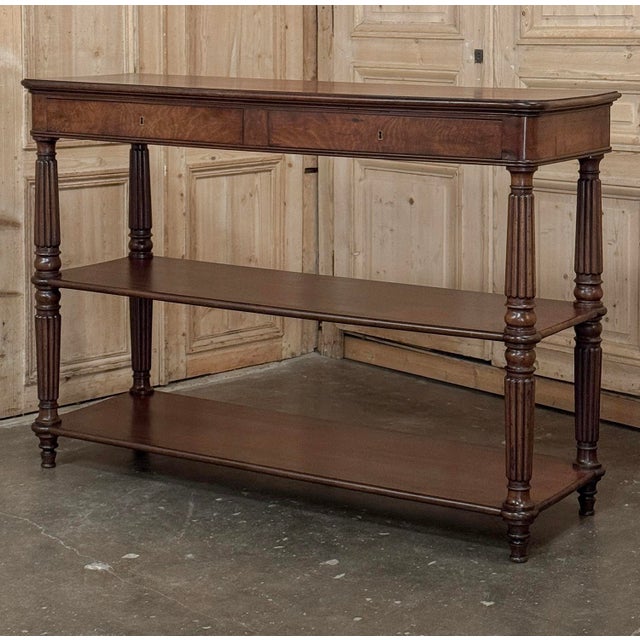 19th Century English Regency Mahogany Etagere Server ~ Console For Sale - Image 4 of 18