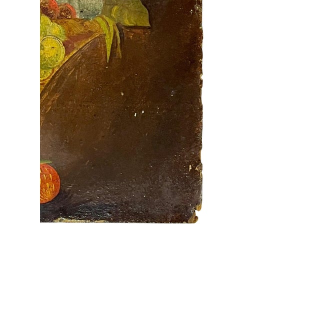 Pair German 19th Century Still Lives Fruit & Flower Baskets Oil on Board For Sale - Image 14 of 18