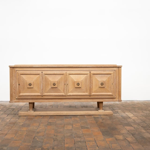 Mid-Century Modern French Sideboard in the style of Gaston Poisson, 1940s For Sale - Image 3 of 12