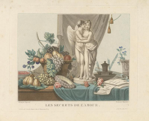 Alexandre Chaponnier, Nude The Secrets of Love, 1800s, Engraving