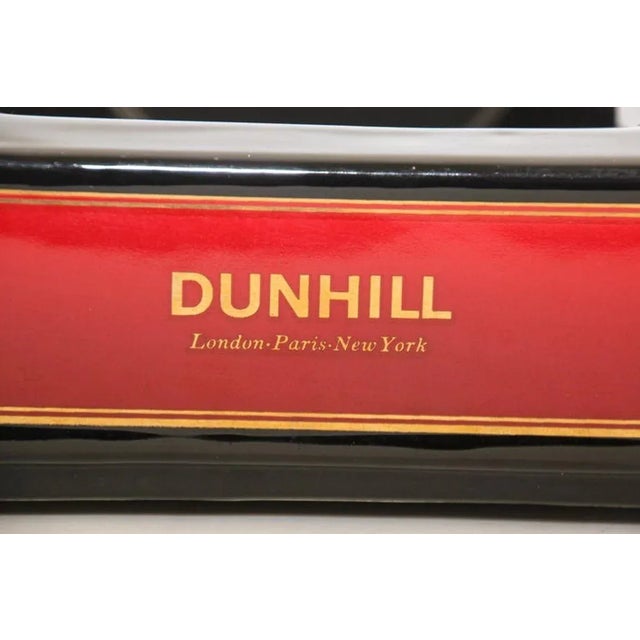 Dunhill Cigar Ashtray Catchall England Black and Red Collectible 1970 For Sale - Image 11 of 12