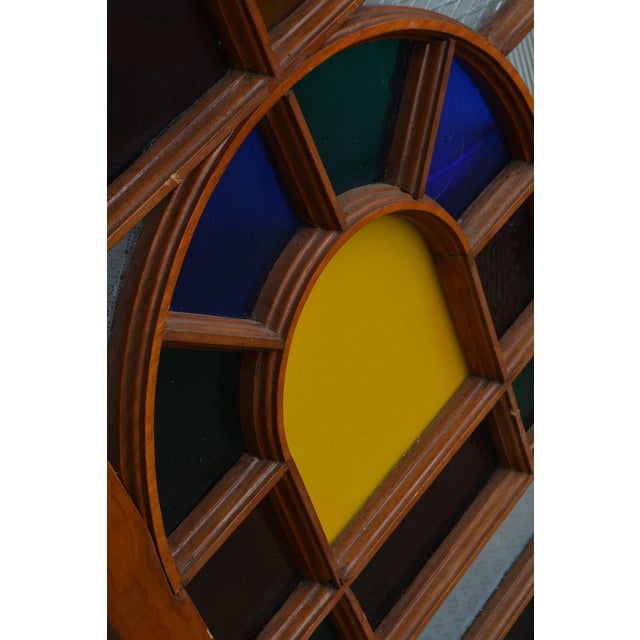 This is the most colorful glass window! Wooden framed/inserts. Great to hang in a window or install :-) I have left the...