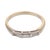 Contemporary Mid Century Diamond 14k White Gold Stackable Wedding Band, Size 7.5 For Sale - Image 3 of 6