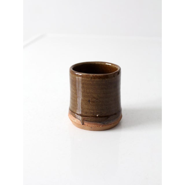 Ceramic Vintage Handmade Studio Pottery Cup For Sale - Image 7 of 11