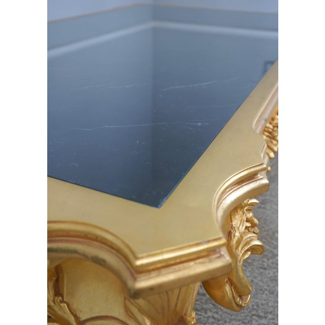 Gold Outstanding Gold Gilt Baroque Style Coffee Cocktail Table For Sale - Image 8 of 13