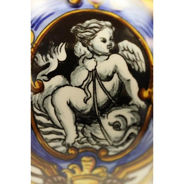 Renaissance Revival Italian Majolica Table Lamps, 1890, Set of 2 For Sale - Image 18 of 18