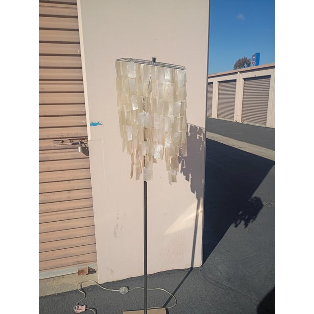 Capiz Shell Floor Lamp For Sale In San Diego - Image 6 of 6