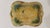 Double Handled Majolica Hand-Painted Tray featuring a beautiful sunflower and leaves in a vibrant multicolor. Appears to...
