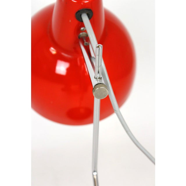 Mid-Century Red Desk Lamp from Lidokov, Former Czechoslovakia, 1960s For Sale - Image 9 of 18
