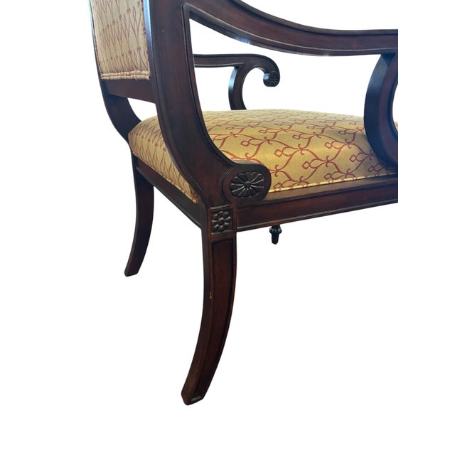 Vintage Neo-Classical Empire Drexel Heritage Arm Chair For Sale - Image 9 of 11