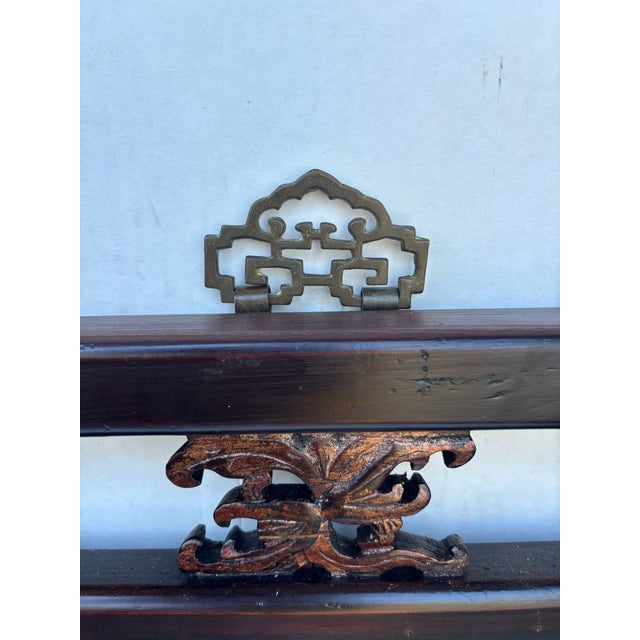 1875 Chinese Hand-Carved Wooden Wall Panels With Certificate of Antiquity , Pair For Sale - Image 4 of 8