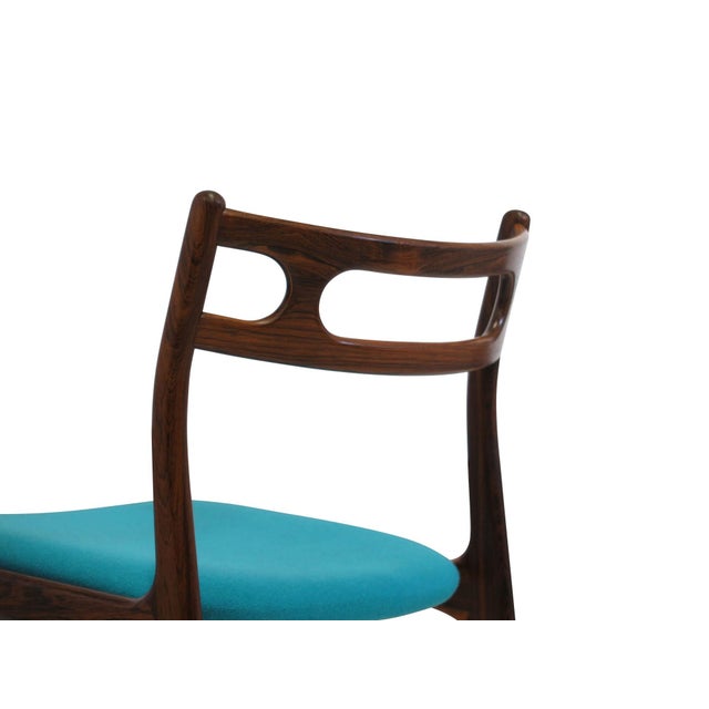 Mid 20th Century Attributed to Johannes Andersen for Uldum Moblefabrik Rosewood Dining Chairs - Set of 4 For Sale - Image 9 of 12