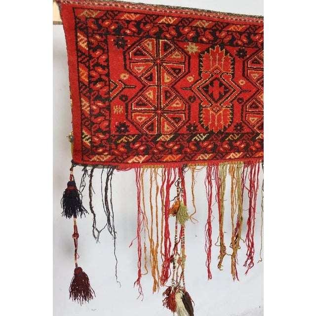 Vintage Hand Knotted Turkmen Wall Hanging, 1930s For Sale - Image 6 of 11