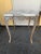 Wood Early 20th Century Marble-Top Infinity Side/End Tables Set of 2 For Sale - Image 7 of 11