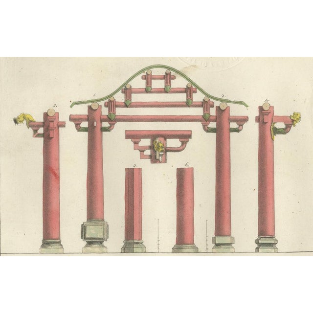 Ferrario, Chinese Architectural Columns and Plinths, 1815, Print For Sale - Image 6 of 9