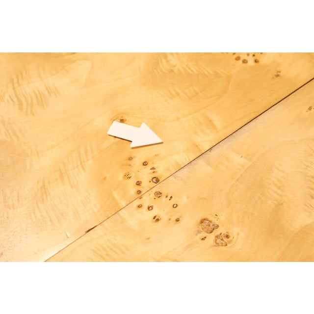 Thomasville Burl Wood Square Dining Table With 2 Leaves For Sale In Philadelphia - Image 6 of 18