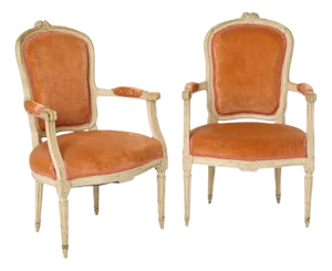 Pair of Louis XVI Style Armchairs C. 18th Century