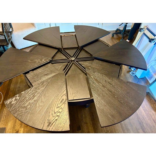 --Please note this is a round extension table, so actual dimensions are: Overall: 54" diam., 30"H (69¾"W x 72"D extended)...