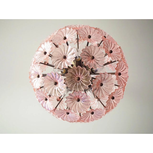 Murano Murano Sputnik Rose Chandelier 51 Daisy Rose Glass Flowers For Sale - Image 4 of 9