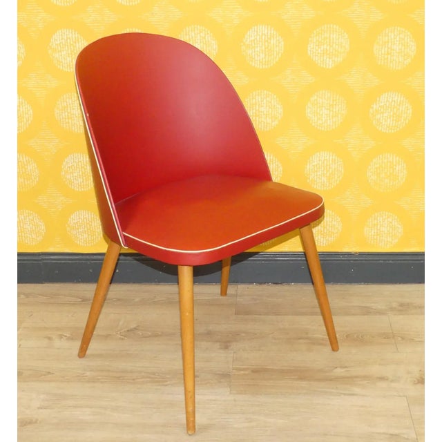 1950s Red Cocktail Chair, 1950s For Sale - Image 5 of 12