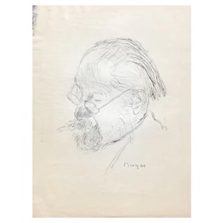 Hans Berger, Portrait d'homme à lunettes, 1920, Lithograph For Sale