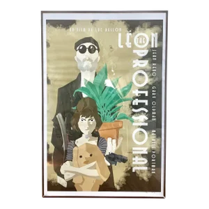 Leon the Professional 1980's Cult Classic Framed 36” Large Movie Poster