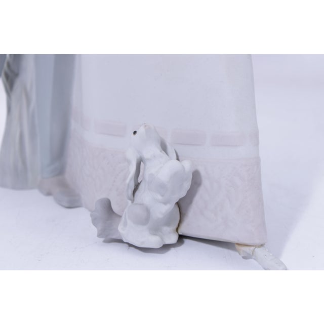 1970s Lladro Porcelain Tall Figure of Man & Woman W. Dog For Sale - Image 5 of 14