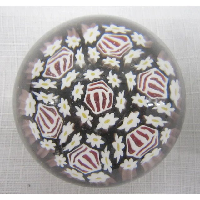 Fratelli Toso Miniature Murano Millefiori Glass Paperweight For Sale - Image 4 of 5