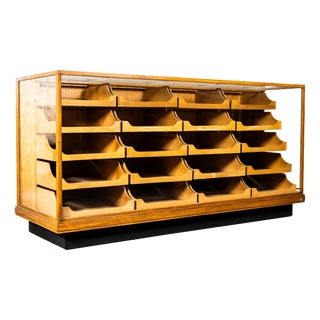 English Oak Haberdashery Cabinet, 1950s For Sale